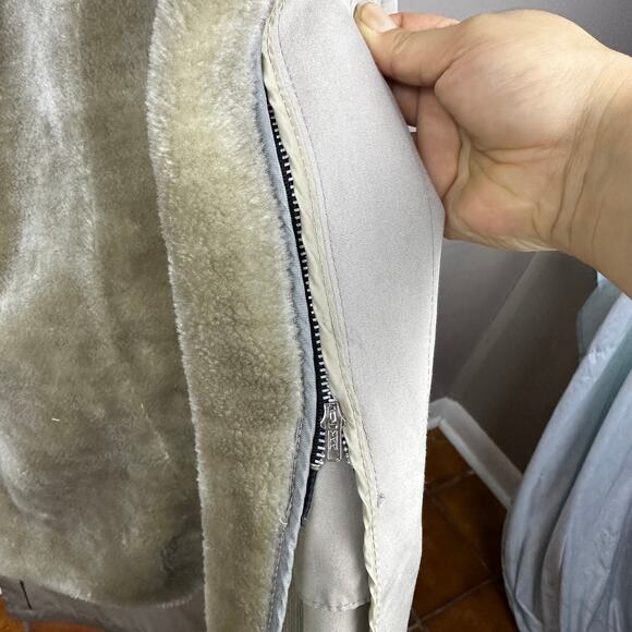 VTG London Fog Rain Trench Coat 40 Long Double Breasted Removable Fur Lining - Picture 6 of 8
